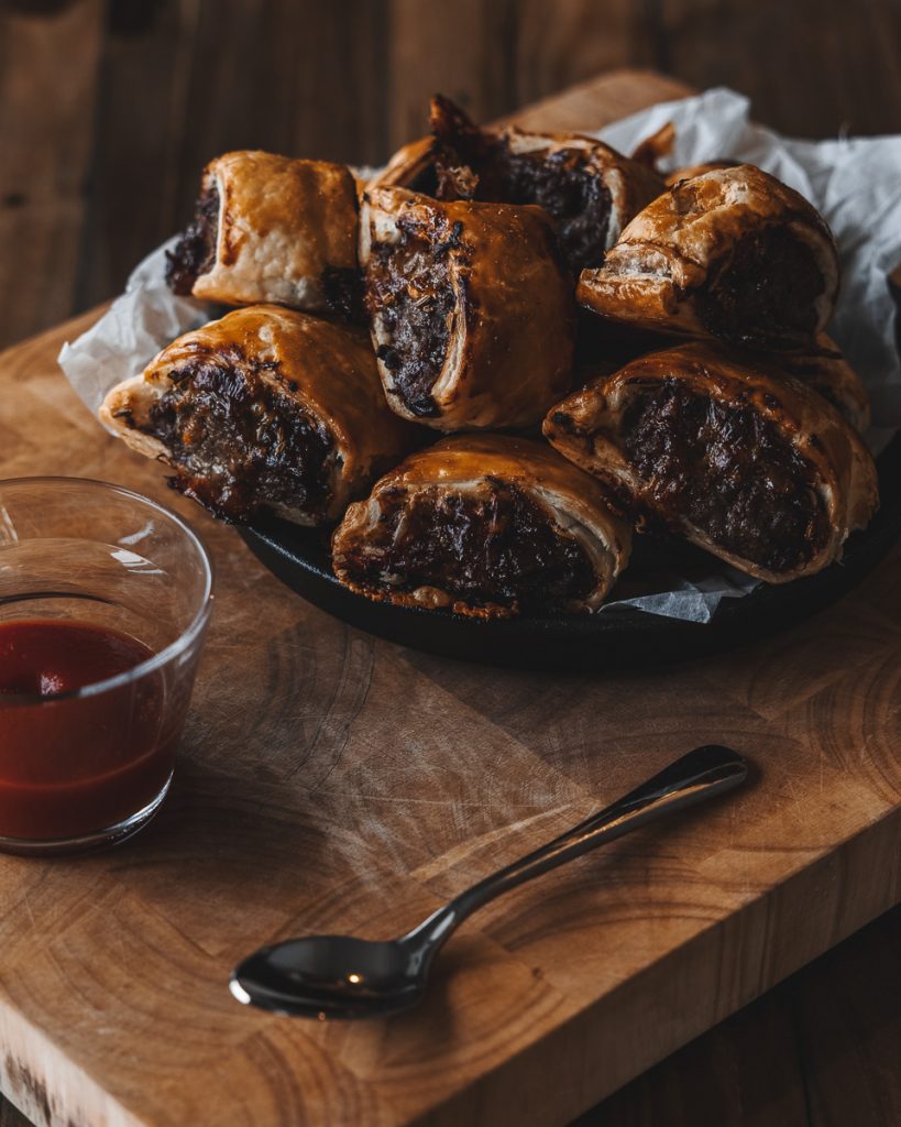 Venison Caramelised Onion and Camembert Sausage Rolls